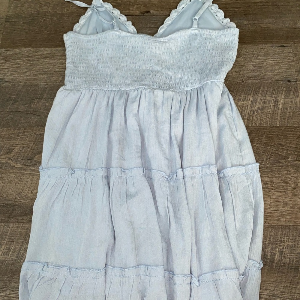 Light blue flowy boho dress